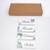 Set of Four Wooden Motivational Wall Hanging Ornaments: Decorative Plaques for Home Décor