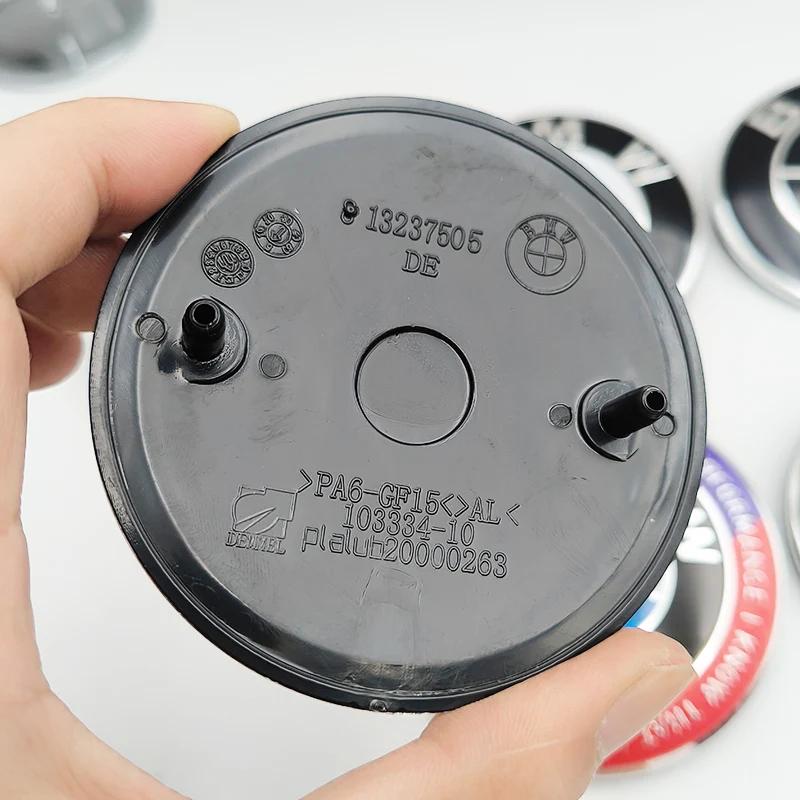 7pcs BMW Emblem Set 82mm 74mm 45mm 56mm 68mm Car Front Hood Logo Rear Trunk Badge Wheel Center Hub Caps Steering Wheel Sticker