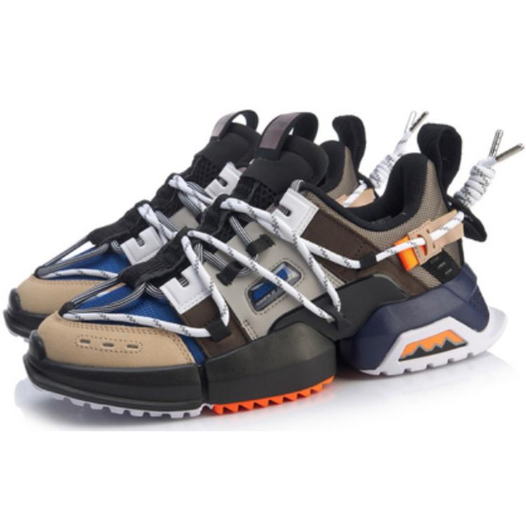Li Ning Pan Gu 2019 New York Fashion Apparel Week Cushioning Slip Resistant Low top Casual Shoes Women's Black AGLP088-5