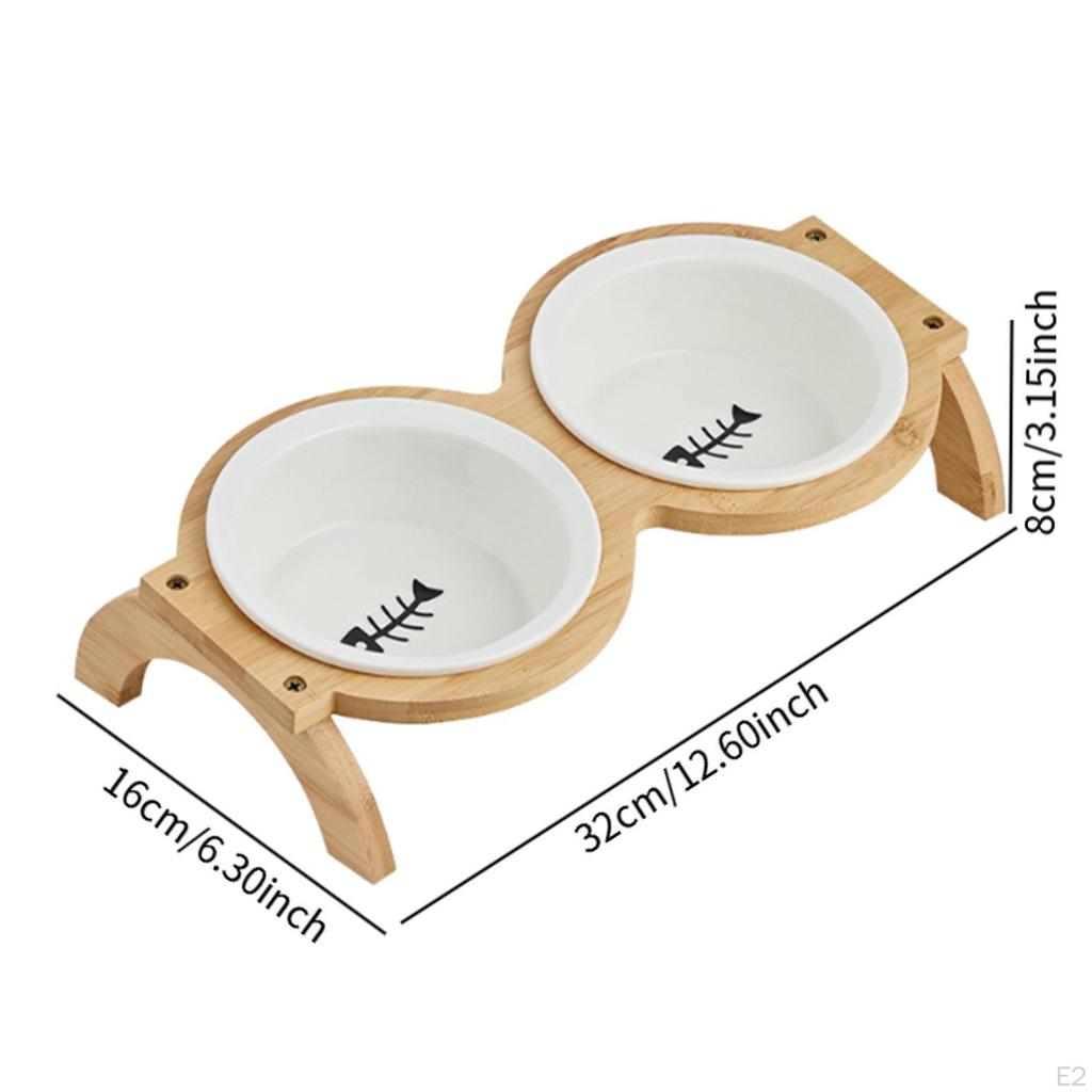 Elevated Cat Bowls ,Food and Water Bowl, Feeding Raised Station for Dogs Cats