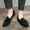Men’s Loafers Dress Shoes Brown Suede Shoes Men Black Retro Formal Shoes Tuxedo Wedding Blazers Saddle Shoes Over Sized
