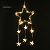 Gift for Holiday Decoration LED Christmas Window Star Decoration, Battery Operated Hanging Warm String Lights Lighted Shaped Light Walls, Windows,