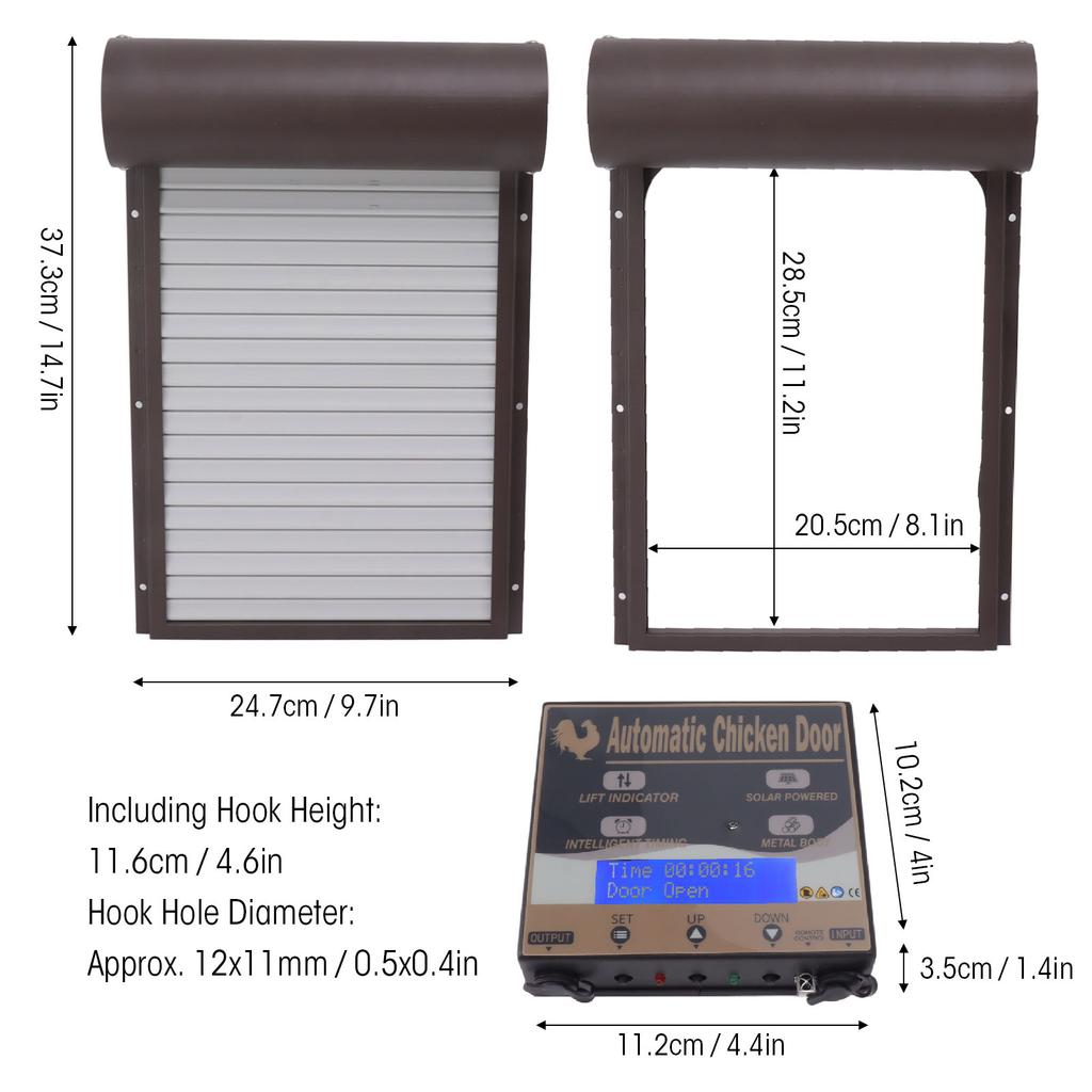 Automatic Chicken Coop Door Light Sensing Timing Remote Control 3 In 1 Coop Door for Breeding Farm