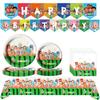 Disposable Supplies Party Tableware Plate Banner Napkin Cake Topper