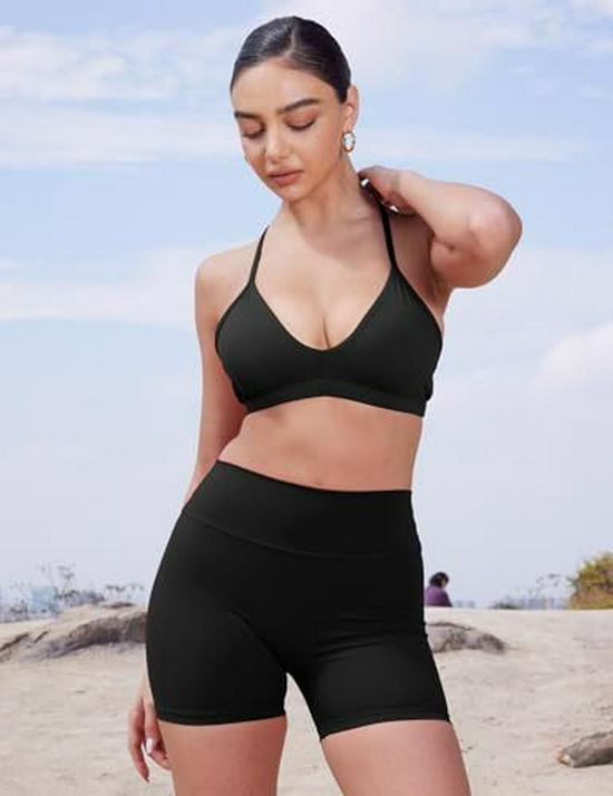 Hohe Taille Po-Hebende Schnelltrocknende Yoga-Shorts