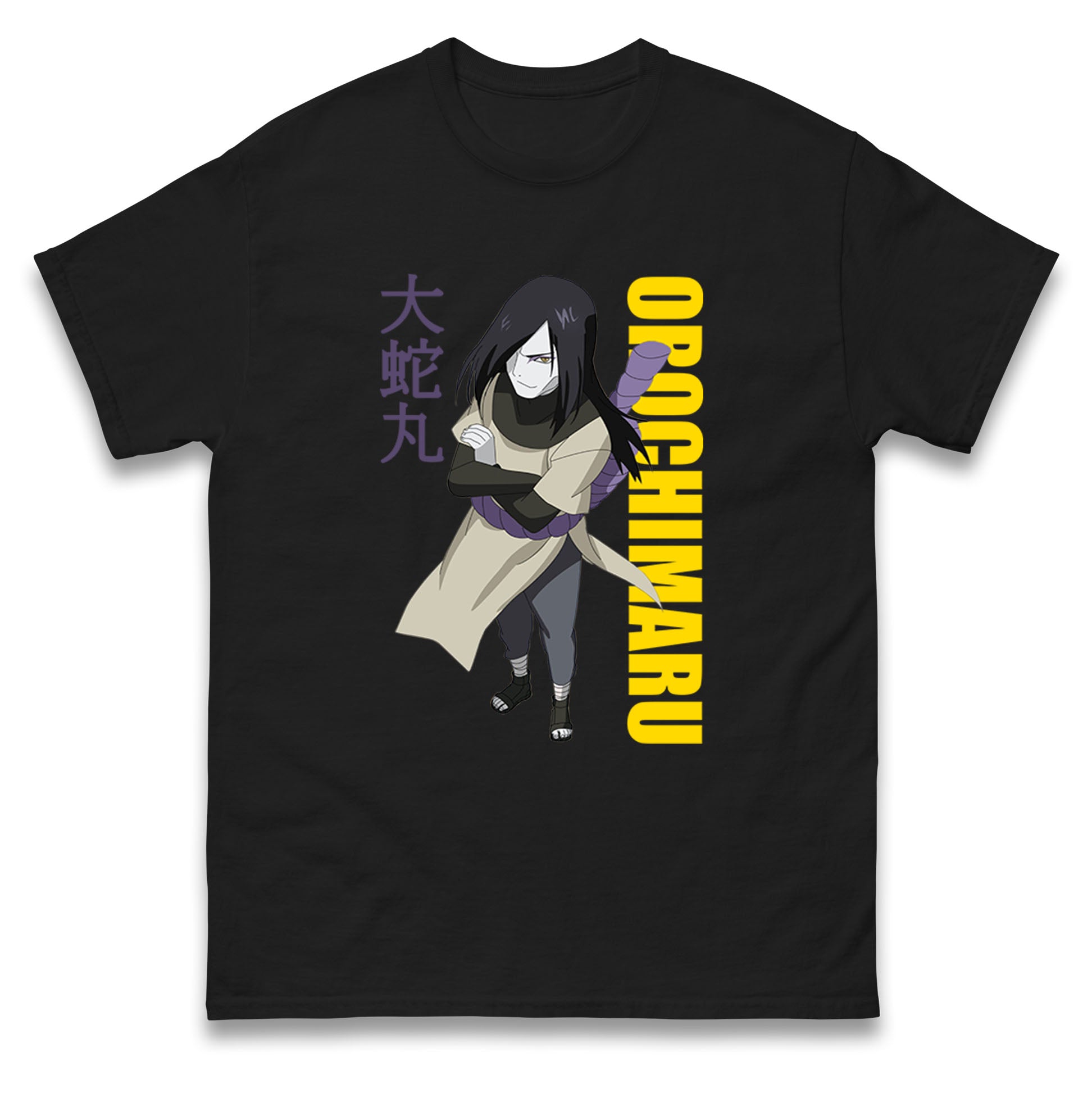 Naruto Shippuden Mens T Shirt Womens Tops Tees Orochimaru Naruto Top L