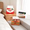 Creative Cartoon Christmas Tissue Box Covers Santa Snowman 3D Holiday Napkin Holder Fabric Facial Tissue Sleeve for Holiday