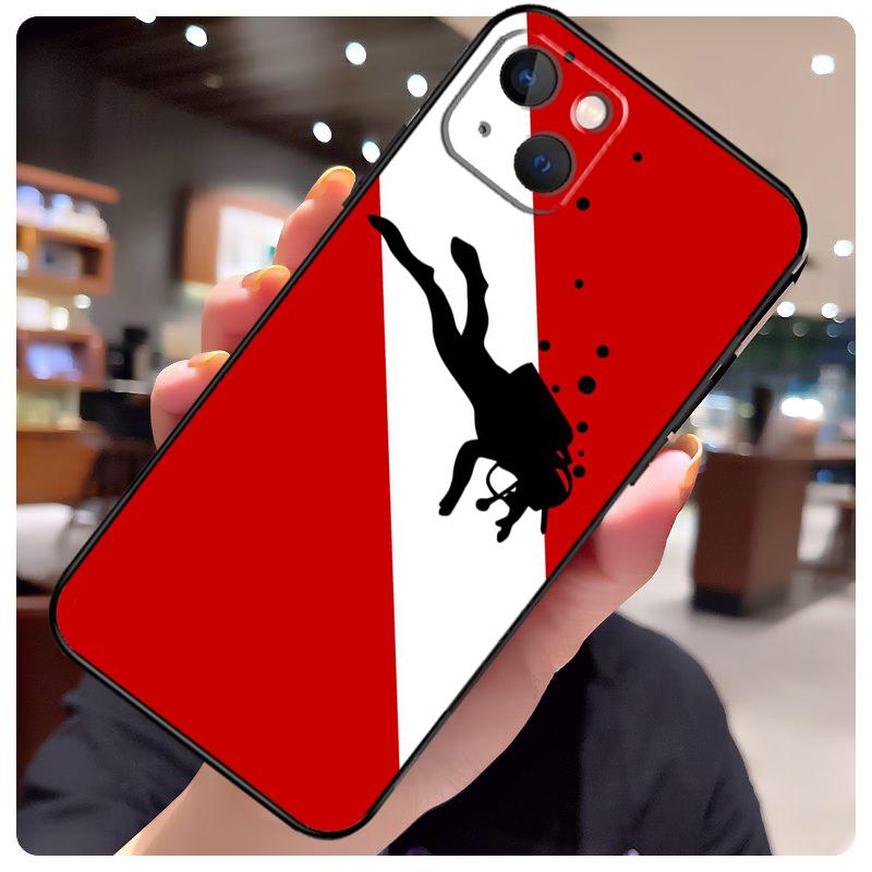 

Diver Down Scuba Case For iPhone 15 Pro Max 14 13 12 11 16 17 Pro Max mini 15 16 Plus 16e 17 Air Phone Cover iPhone 16 Plus