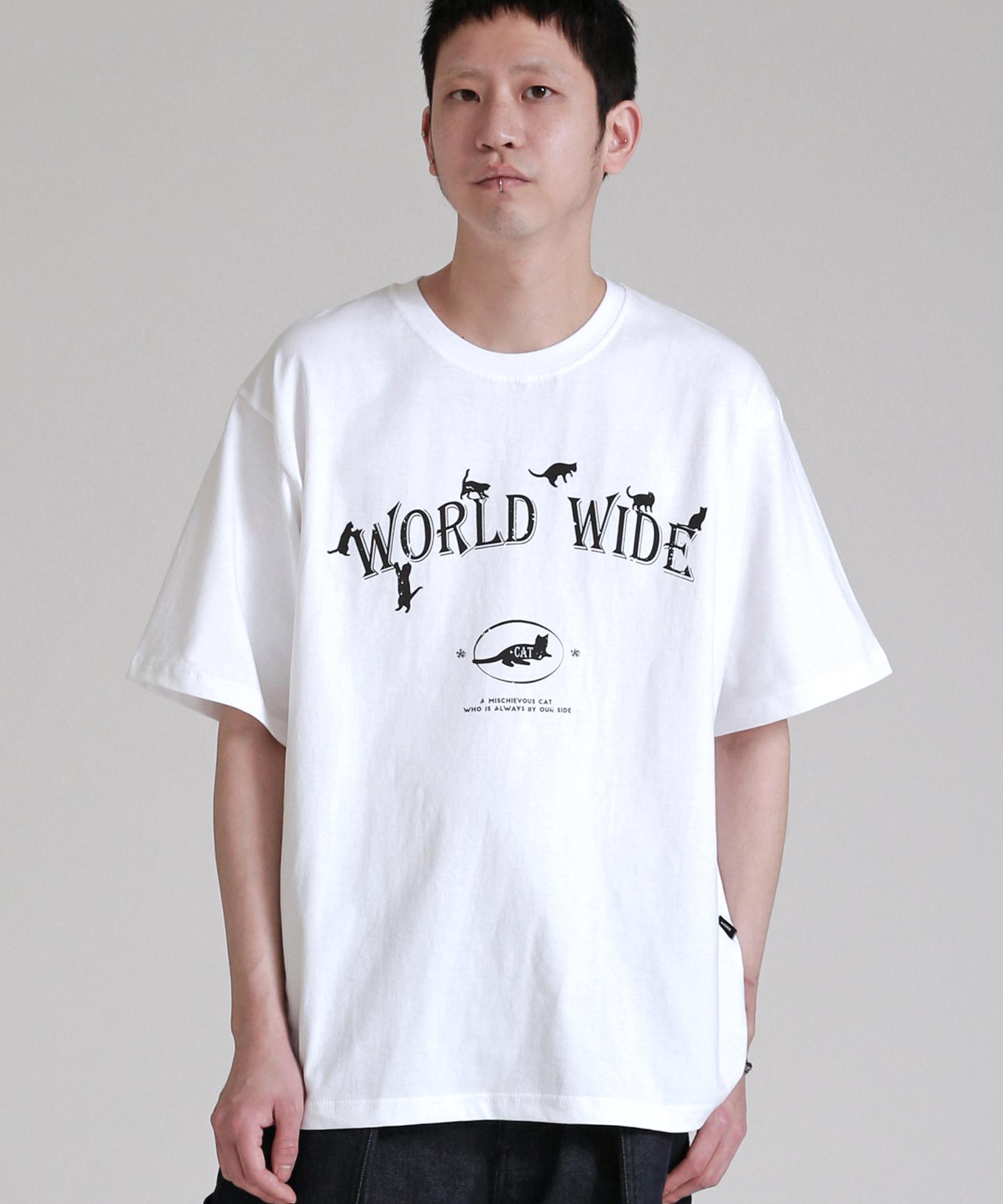 Biel World Wide Cat Short Sleeve Tee White L