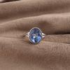 Pierre précieuse Tanzanite Argent Sterling 925 Bijou Statement Bague pour Femme Cadeau d'Anniversaire pour Épouse RR-84-11