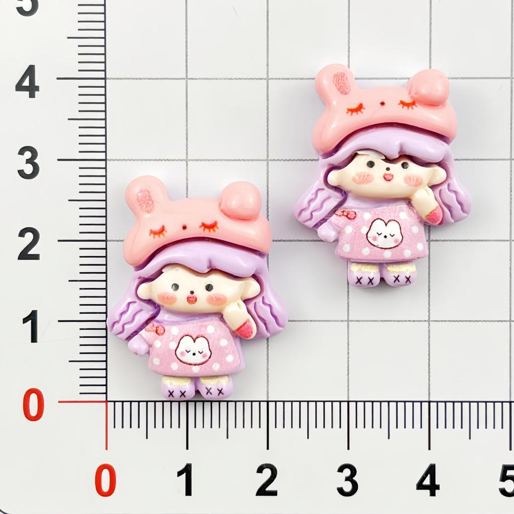 Dancing Girl Resin Accessories: Handmade Hair Clips, Phone Case Charms, Shoe Buckles, Fridge Magnets, Cup Stickers, Ornaments.