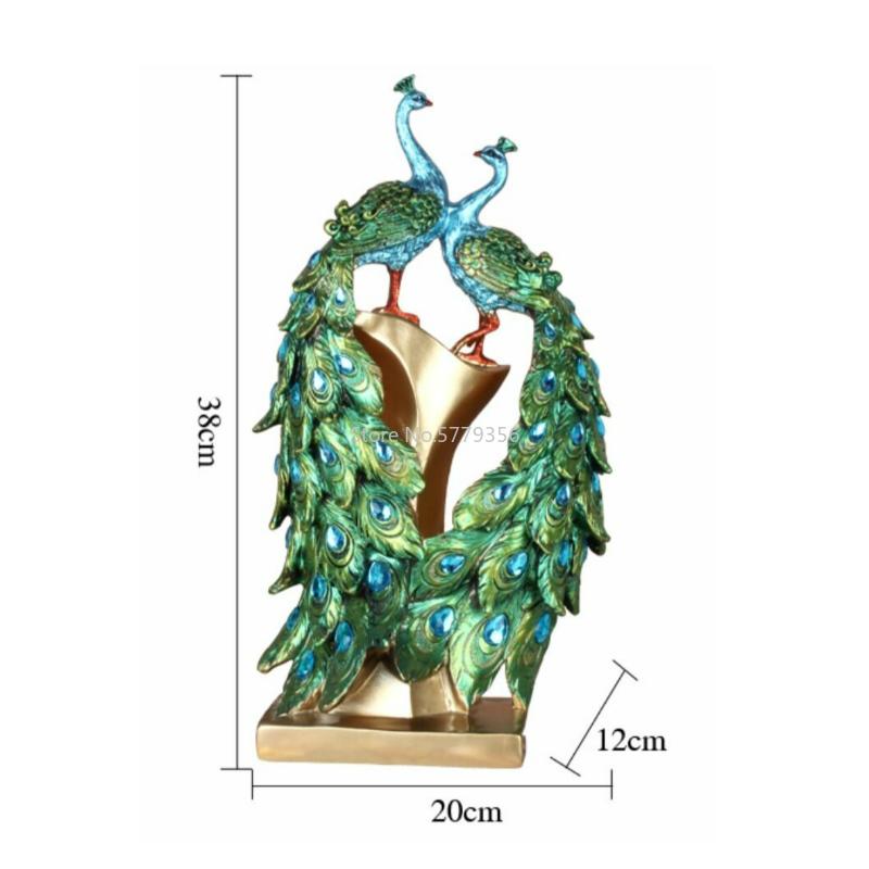 European TV Cabinet Peacock Decorations Beautiful Wine Cabinet Porch Personalized Ornaments Wedding Gifts Modern Home Decoration