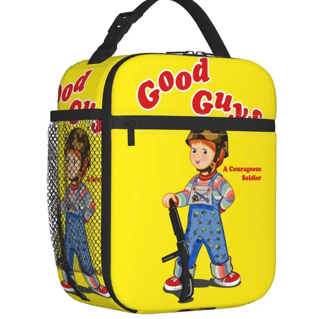 Good Guys Baseball Player Resuable Lunch Boxes Leakproof Child's Play Chucky Thermal Cooler Food Insulated Lunch Bag Kids School