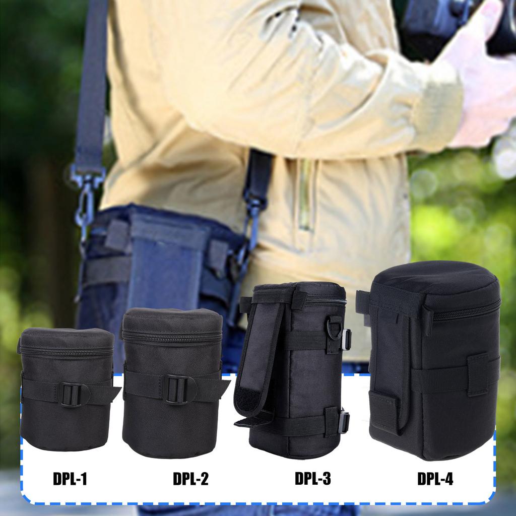 Ergonomic Lens Protector Bag Offering Moisture Resistance And Impacts Absorption For Mirrorless DSLR Lens Holder Case