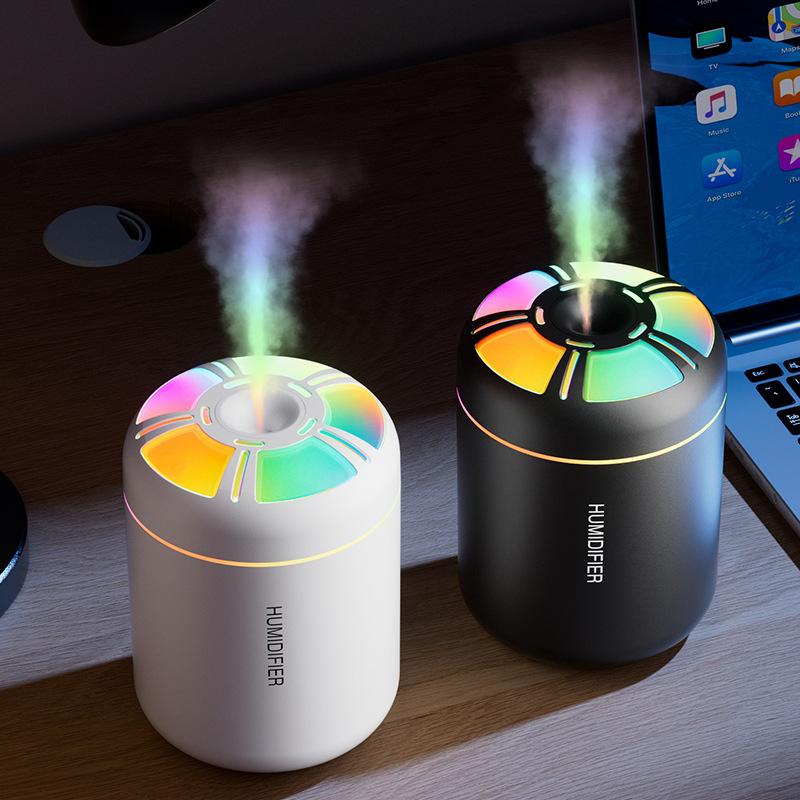 Mini USB Aurora Humidifier, Ultra-Fine Mist Quiet, Car Office Desk Home Use, 7-Color Night Light Aromatherapy Diffuser