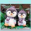 Plush Penguin Scarf Toys Children Cute Cartoon Birthday Holiday Gifts Dolls