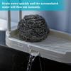 Space-Saving White Plastic Kitchen Sink Organizer - Multi-Functional Towel and Sponge Holder with Drainage Rack, Suitable for Stalls and Home Use