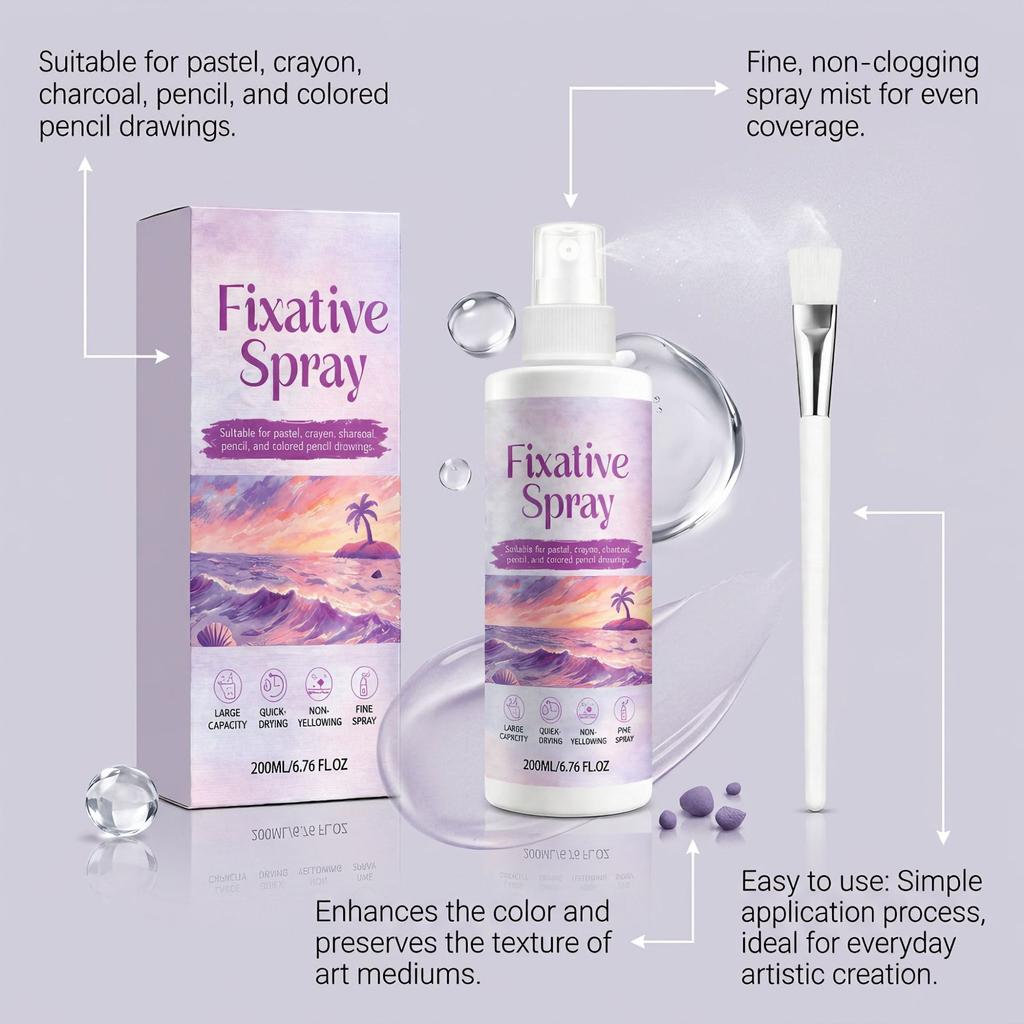 Fixed painting spray, art sketch, painting, fixed color protection, quick-drying film-forming painting special protection spray