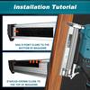 2 In 1 Brushless Electric Air Nail Gun Cordless Portable Nailer Stapler Framing U-shape Nail Woodworking Power Tools