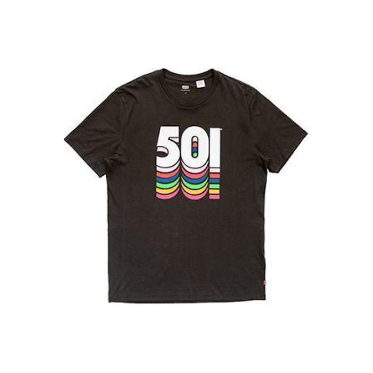 

Мужская футболка с коротким рукавом и круглым вырезом Levis с цифровым принтом Топы Темно-серый 26572-0018 S