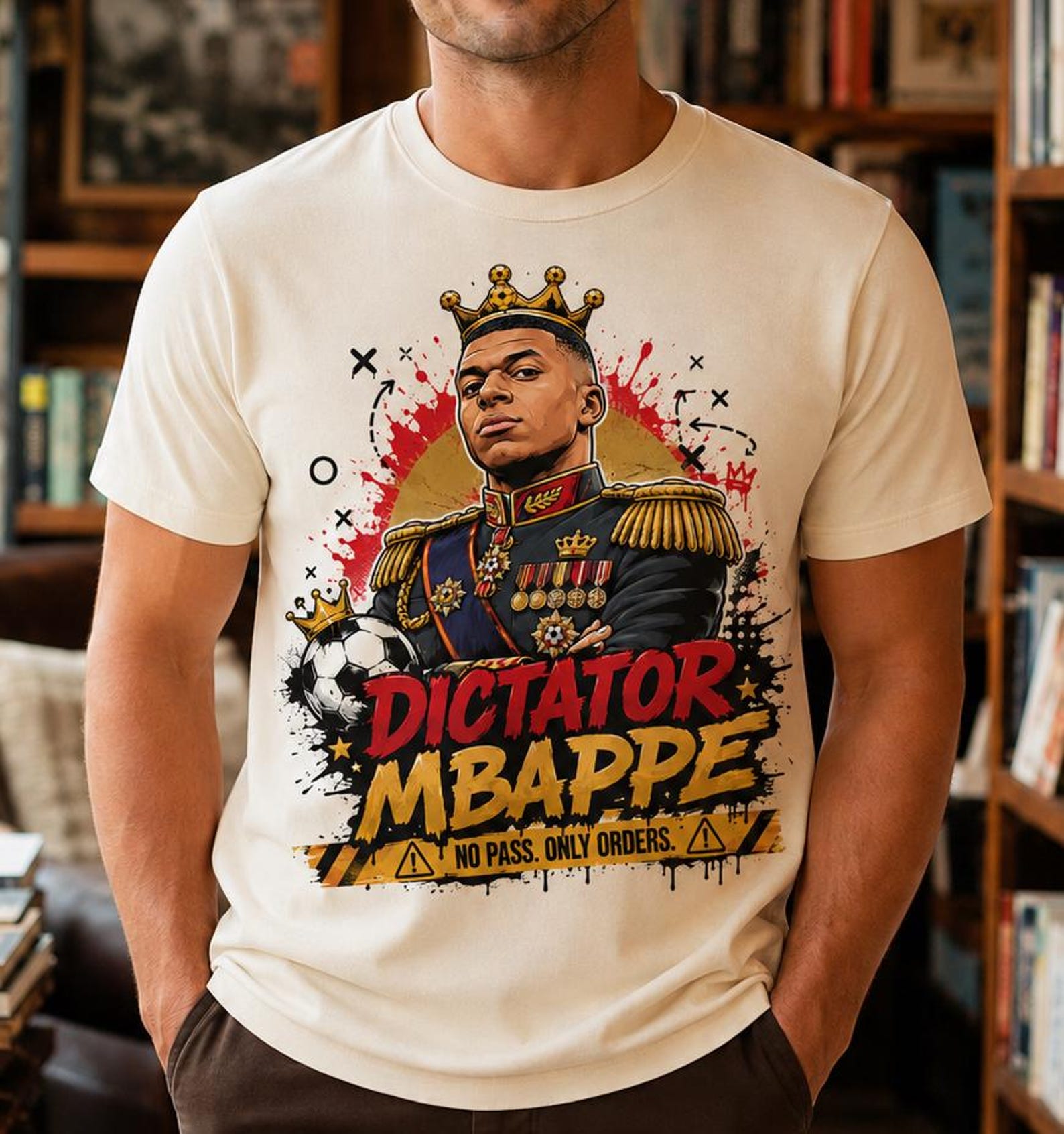 Dictator Mbappe T-Shirt | No Pass Only Orders, Meme Tee, Comfort Colors S
