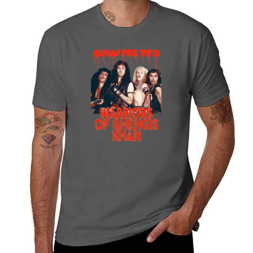 Bad News Warrior of Ghengis Khan TShirt Casual Basic Short Sleeve TShirt