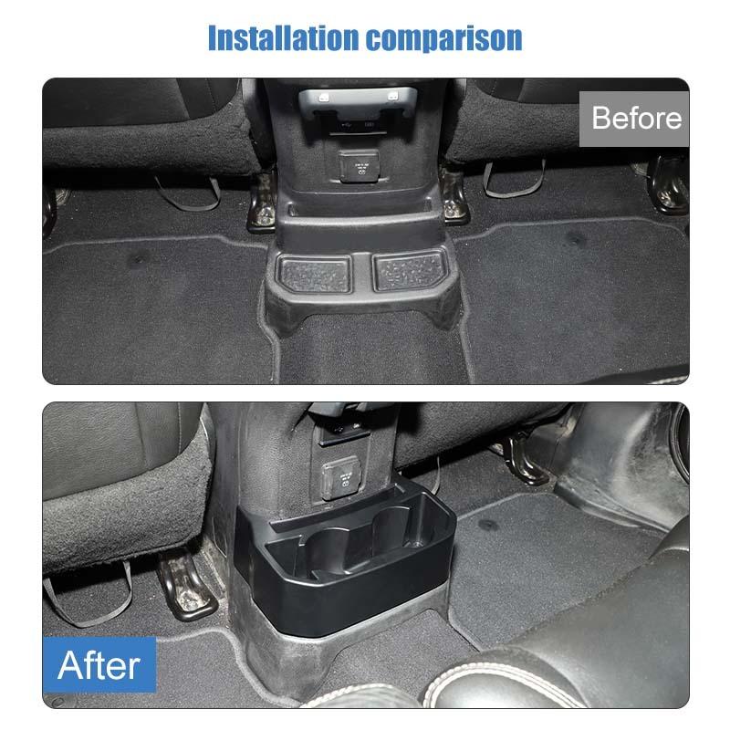 Rear Seat  Water Cup Holder Storage Box Organiser Container For Jeep Wrangler JL ,For JT Gladiator 2018 Up Car Interior Acessories