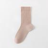 Female Spring and Autumn Pure Color All Build Loose Mouth In The Tube Pile Pile Cotton Socks