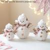 Pink Knitted Christmas Snowman Ornaments, Desktop Decorations, Small Holiday Party Figurines, Holiday Party Decorations