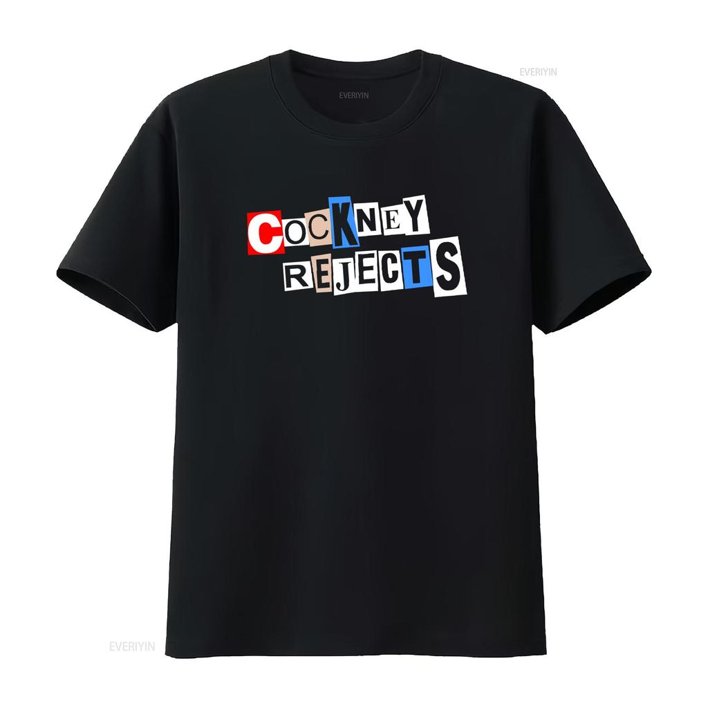 Streetwear Punk Rock Cockney Rejects Ransom Note Print Casual T Shirt Vintage Unisex Fashion Breathable Designer Clothes