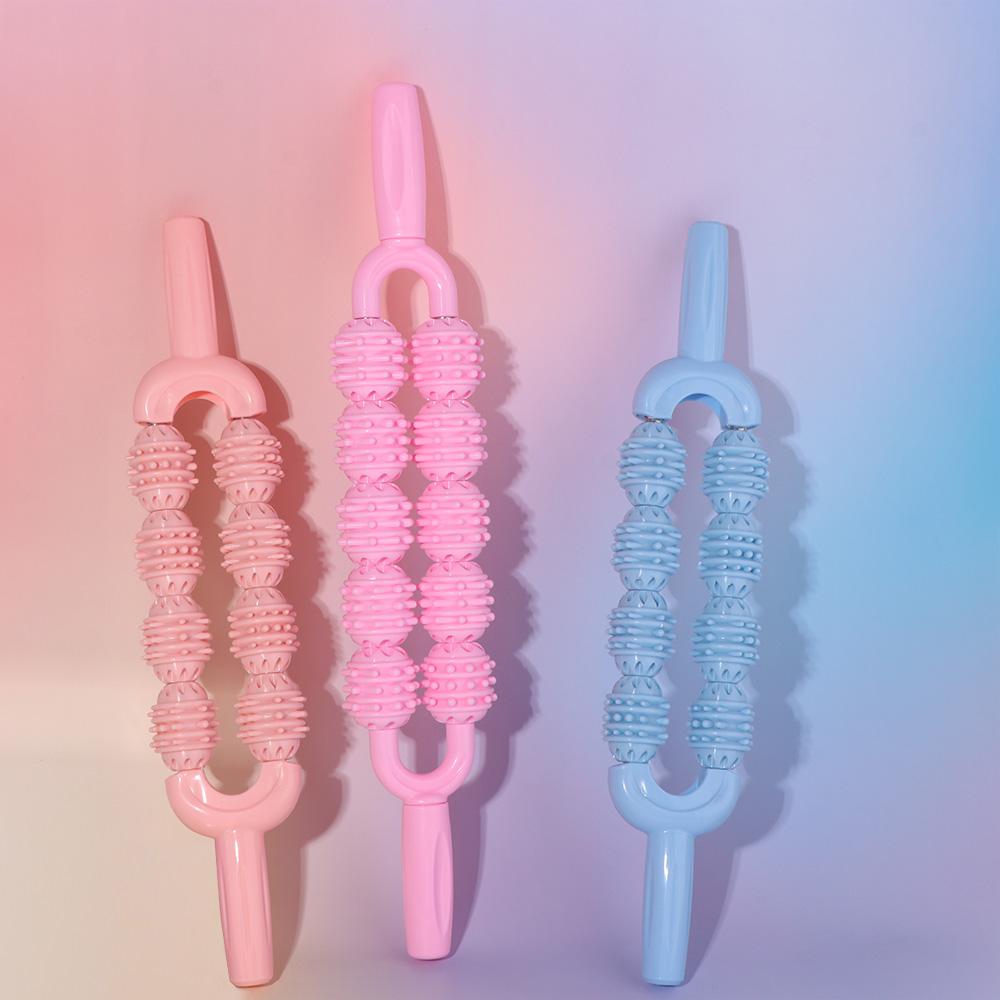 Fitness Roller Ball Massage Stick Anti Cellulite Fascia Stick Portable Yoga Massage Stick  Calves