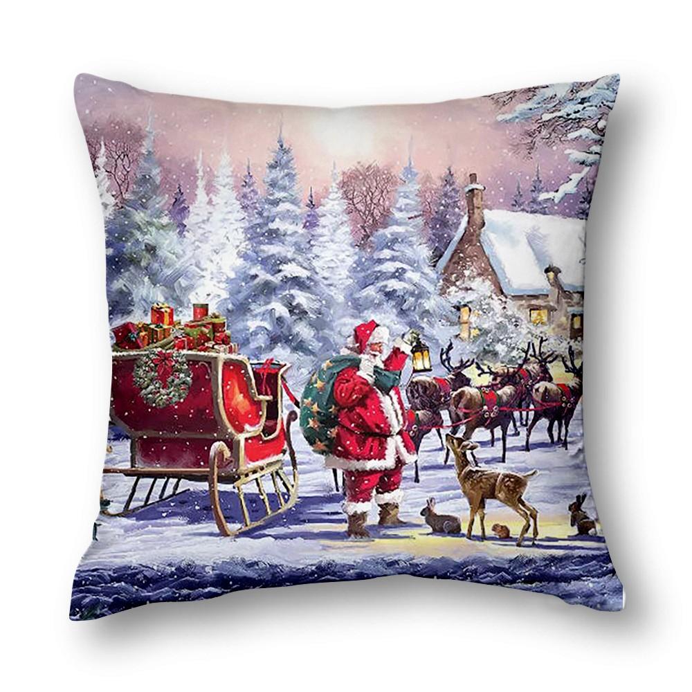 Christmas Decor Cushion Cover Sofa Decor Cushion Cover Bed Decor Pillow Cover Home Decor 40X40 45X45 50X50 60X60Cm