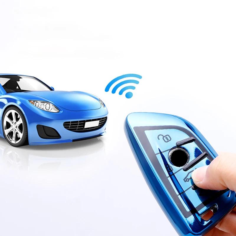 TPU Shell Fob for BMW 2 3 5 7 Series X1 X3 X5 X6 F45 F46 G20 G30 G32 G11 G12 F48 G01 F15 F85 F16 F86 Car Key Case Cover Holder