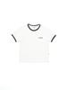 Ssississieseu Basic Ringer T-Shirt (Wh/Nv)