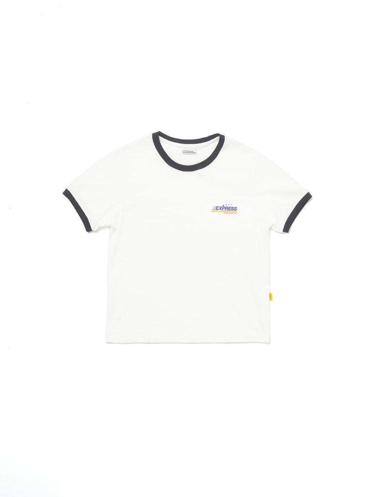 Ssississieseu Basic Ringer T-Shirt (Wh/Nv)