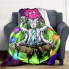 1 Stück Rick und Morty Decke Leichte Flanelldecke für Sofa, Bett, Reisen, Camping, Wohnzimmer, Büro, Couch, Stuhl und Bett