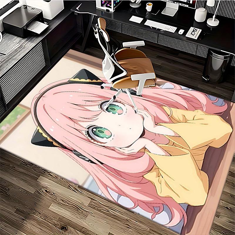 1pc Anime Cartoon Design Office Chair Mat Non-Slip Carpet for Home Decor, Suitable for All Seasons - Perfect Gift for Anime Lovers!M003