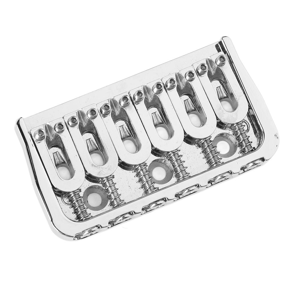 Fixed Guitar Bridge Brass Chrome Guitar Bridge Replacement Tool Accessories for Instrument Maintenance