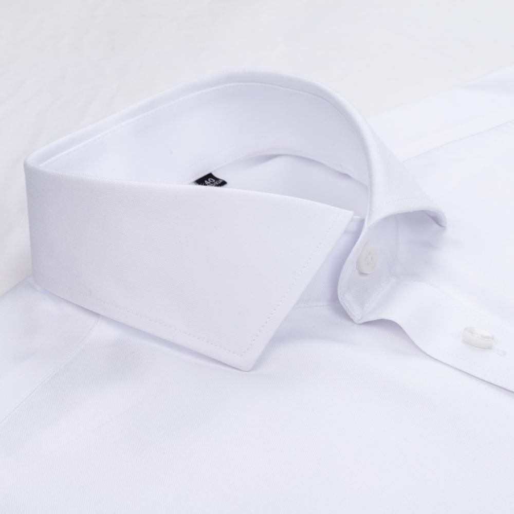 Men's Wedding French Cuff Dress Shirt Cotton 100% Long Sleeve Classic Fit Non Iron Windsor Collar Shirts with Free Cufflinks