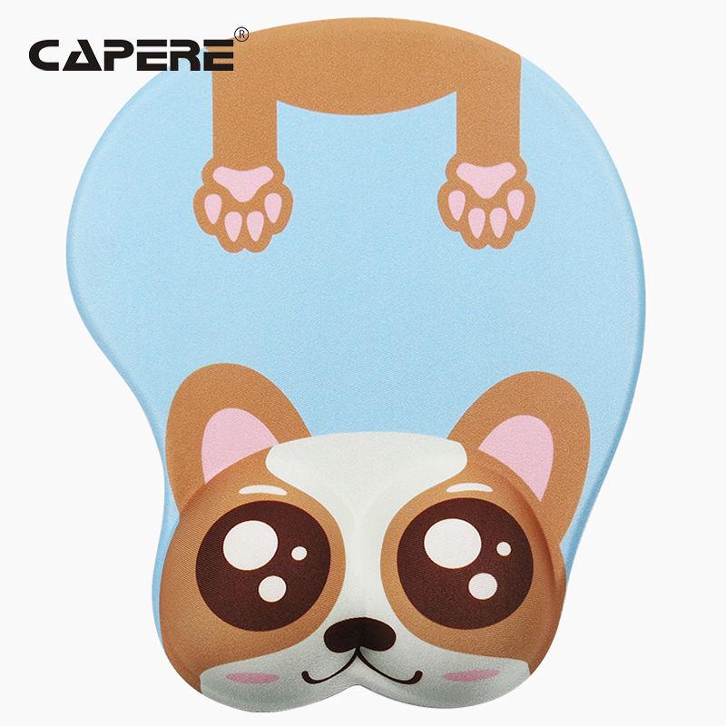 Cartoon Cute Girl 3D Silicone Mouse Pad with Wrist Rest for Office & Esports