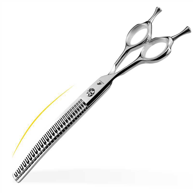 7-inch Left-Handed Curved Pet Grooming & Thinning Shears