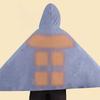 USB-Powered Electric Blanket Hooded Zipper Closure Solid Color Heated Shawl Wraps Winter Warm Quick Heating Blanket