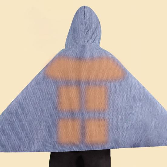 USB-Powered Electric Blanket Hooded Zipper Closure Solid Color Heated Shawl Wraps Winter Warm Quick Heating Blanket