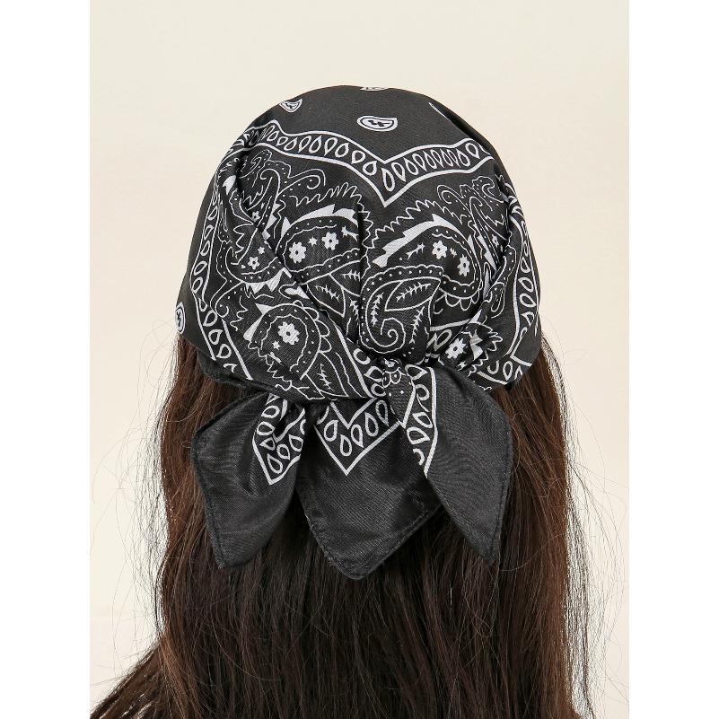 54cm*54cm Fashion Cotton Hip Hop Head Scarf Paisley Square Scarves Headwear Bandanna Hair Band Neck Wrist Wrap Band Accessories