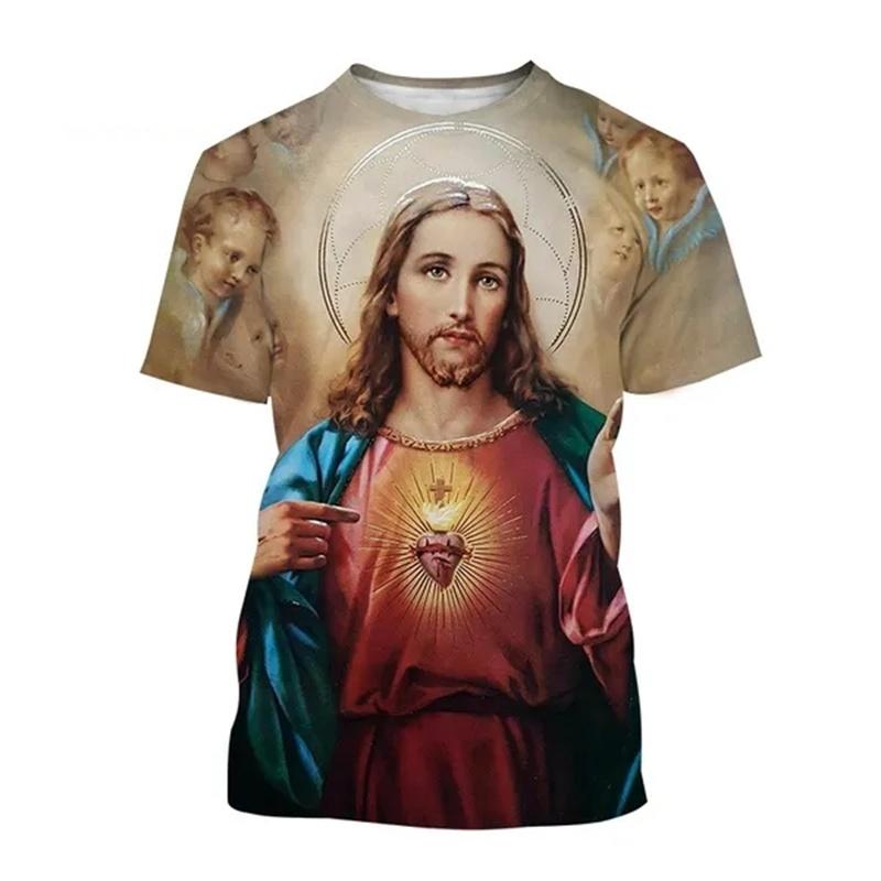 Hot Jesus Love Every Christian 3D Summer Fashion Casual T Shirt Women's Men's Adult Children's Kids Clothing Unisex Tshirt