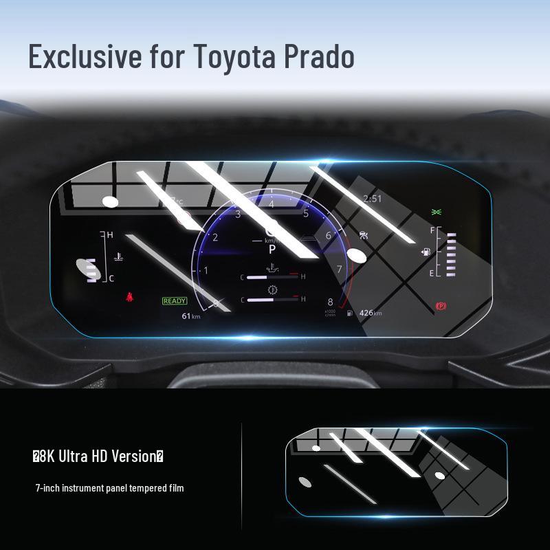 24-Model Toyota Prado Central Control Screen Protector - Tempered Film
