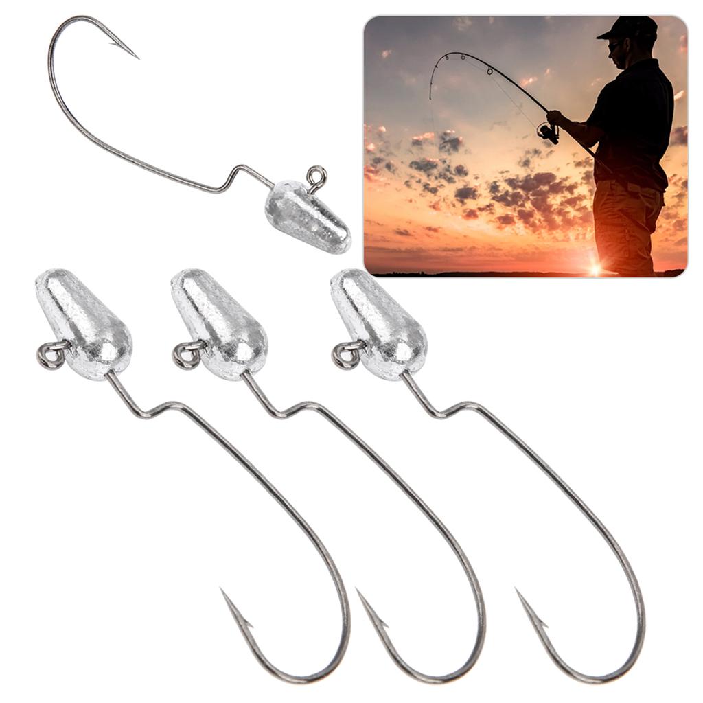 3Bag Crank Heads Hook Artificial Lure Bait Outdoor Sport Fishing Accessories