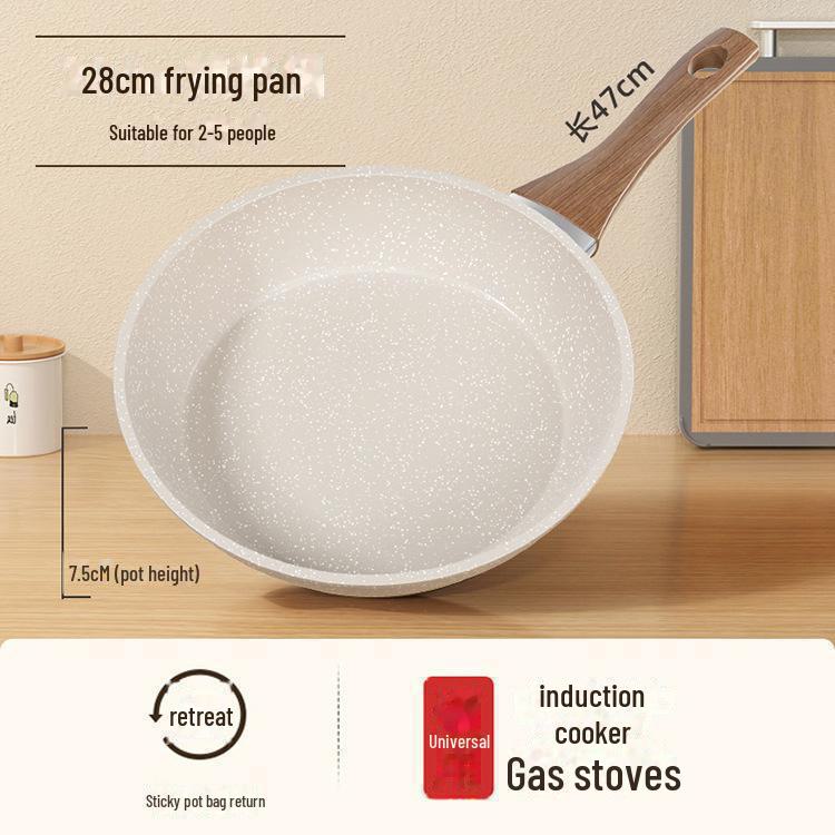 Non-Stick Medical Stone Frying Pan for Steak, Omelette, and Pancakes - Suitable for Induction and Gas Stoves