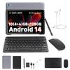 Tabletă Android 15 de 10 inci 24 GB RAM 128 GB ROM (1TB TF) WiFi 5000mAh Cameră Duală