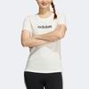 Adidas Neo Solid Color Logo Print Sports T-Shirt Women Tops White HE4526